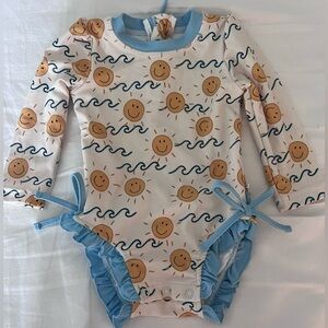 Caden Lane - Long Sleeve Rash Guard with Ruffle Bottoms